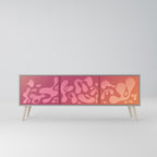 IRREGULAR PINK 3-Door TV Stand in Grey Finish