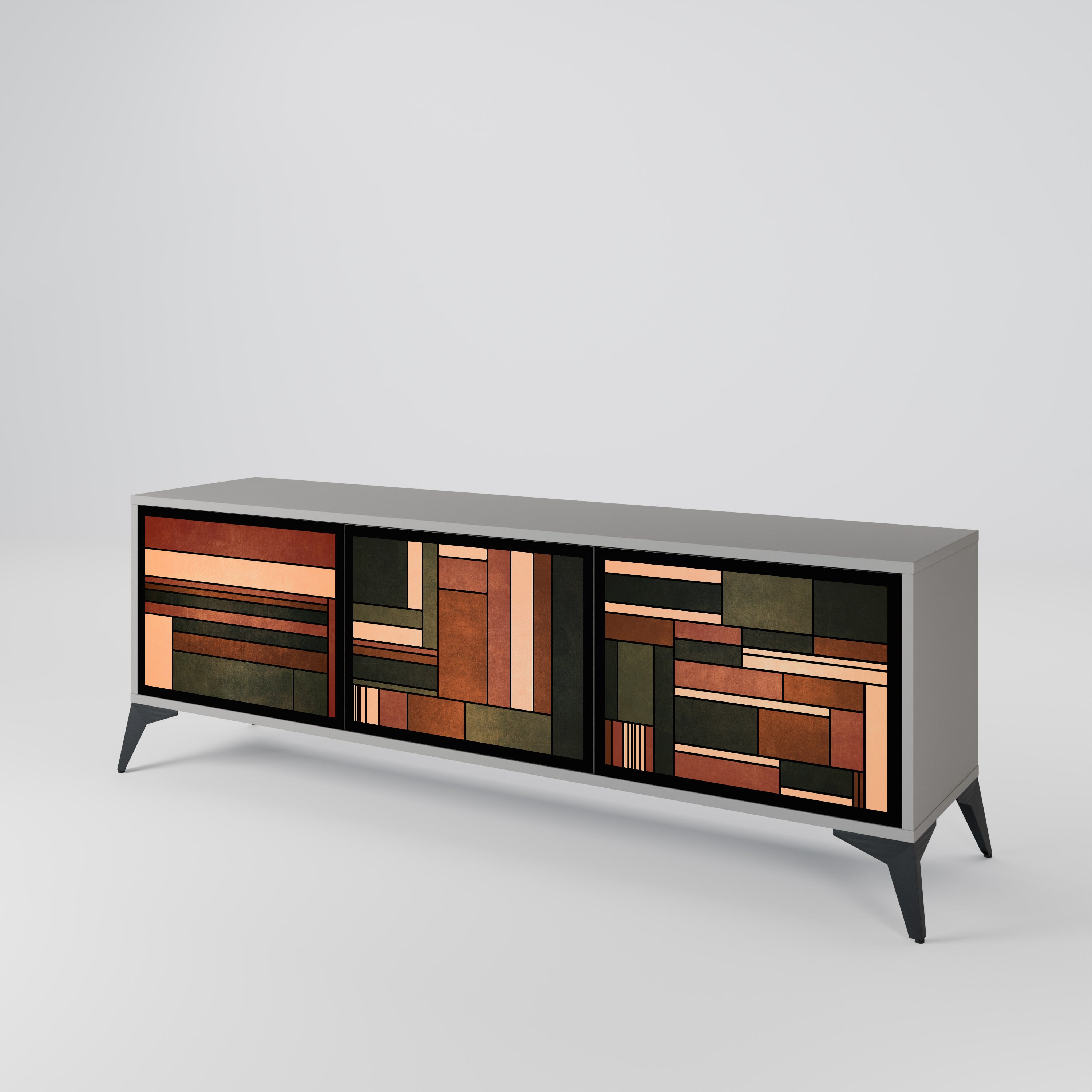 FIGURES OF NATURE 3-Door TV Cabinet