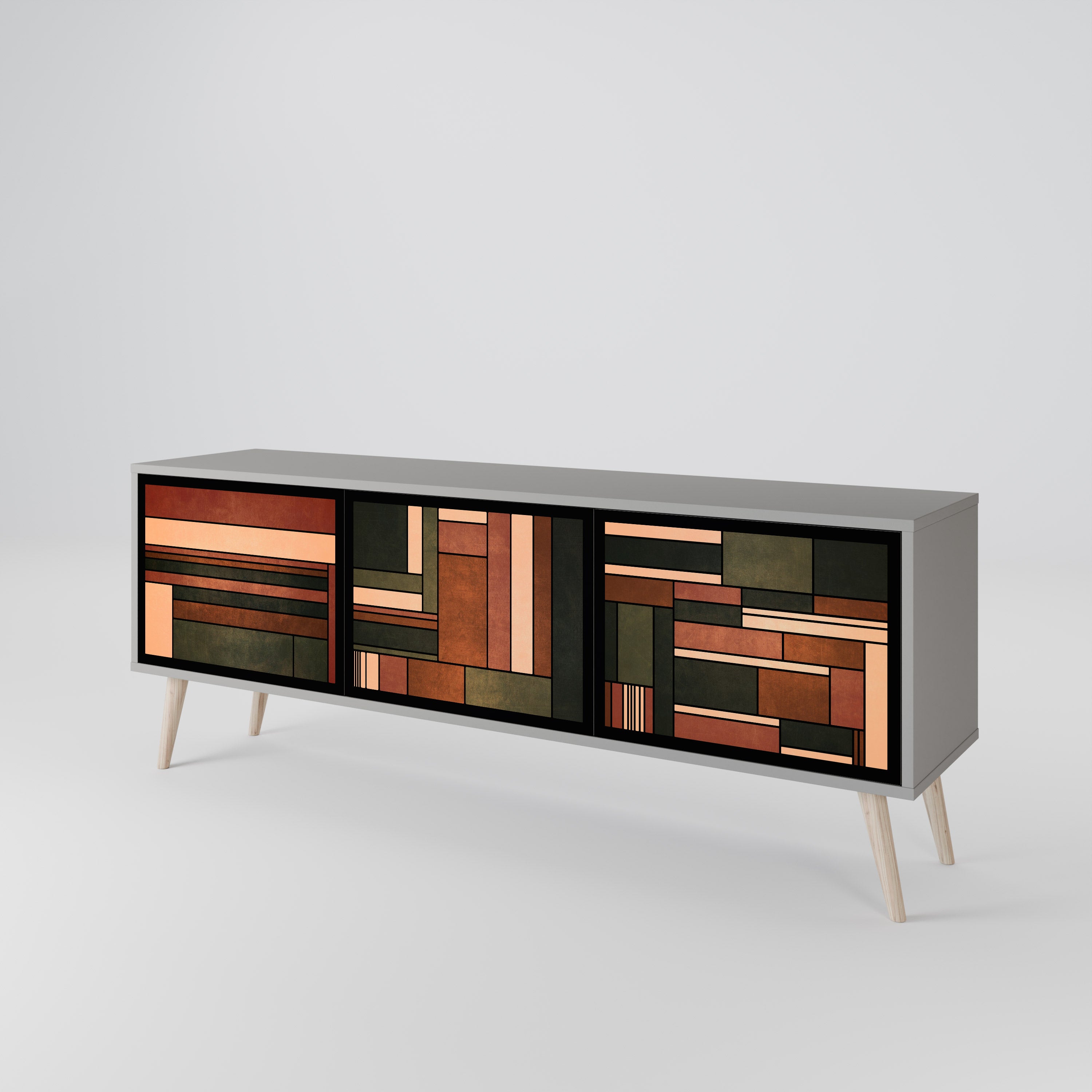 FIGURES OF NATURE 3-Door TV Cabinet