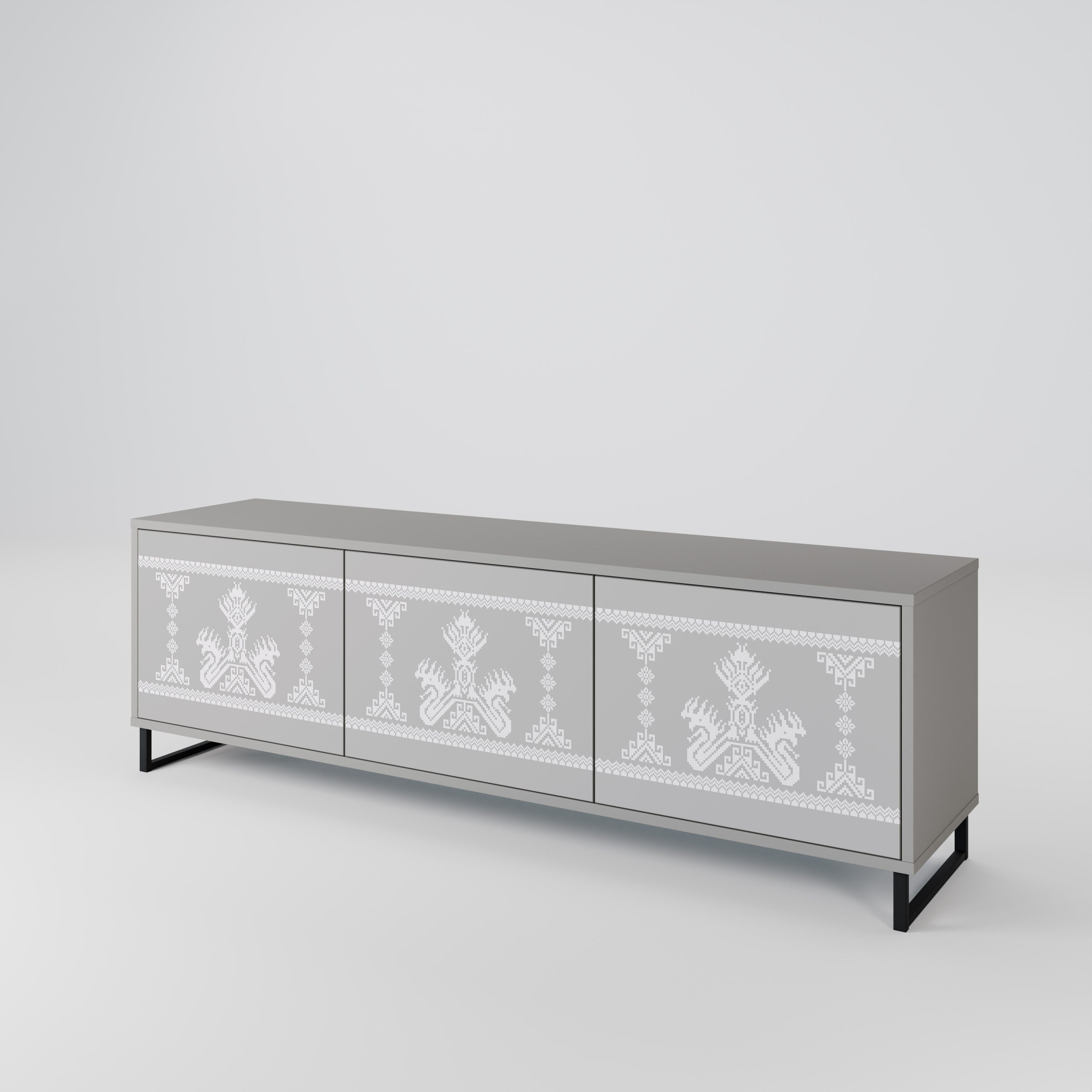 THAI GRAY 3-Door TV Cabinet