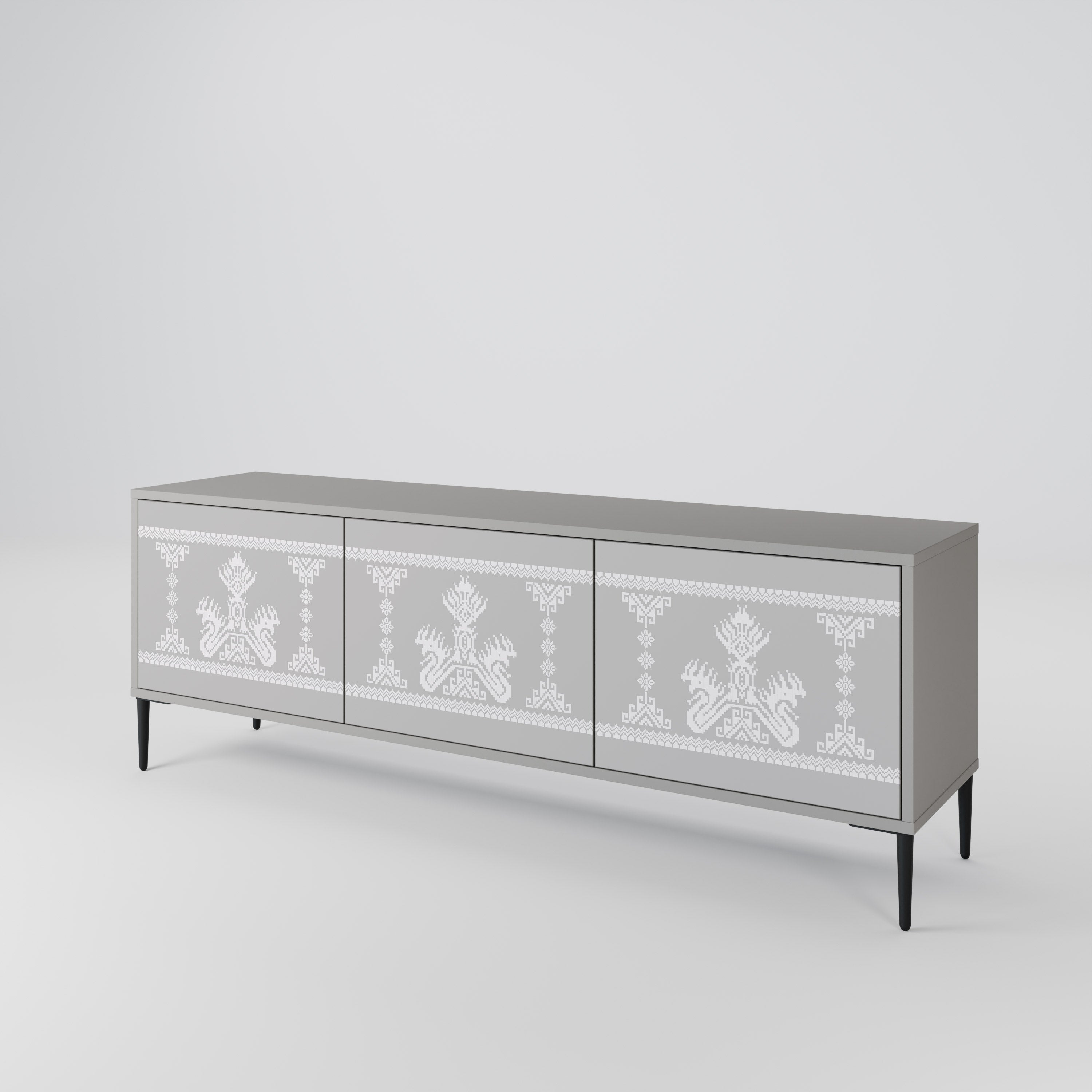 THAI GRAY 3-Door TV Cabinet