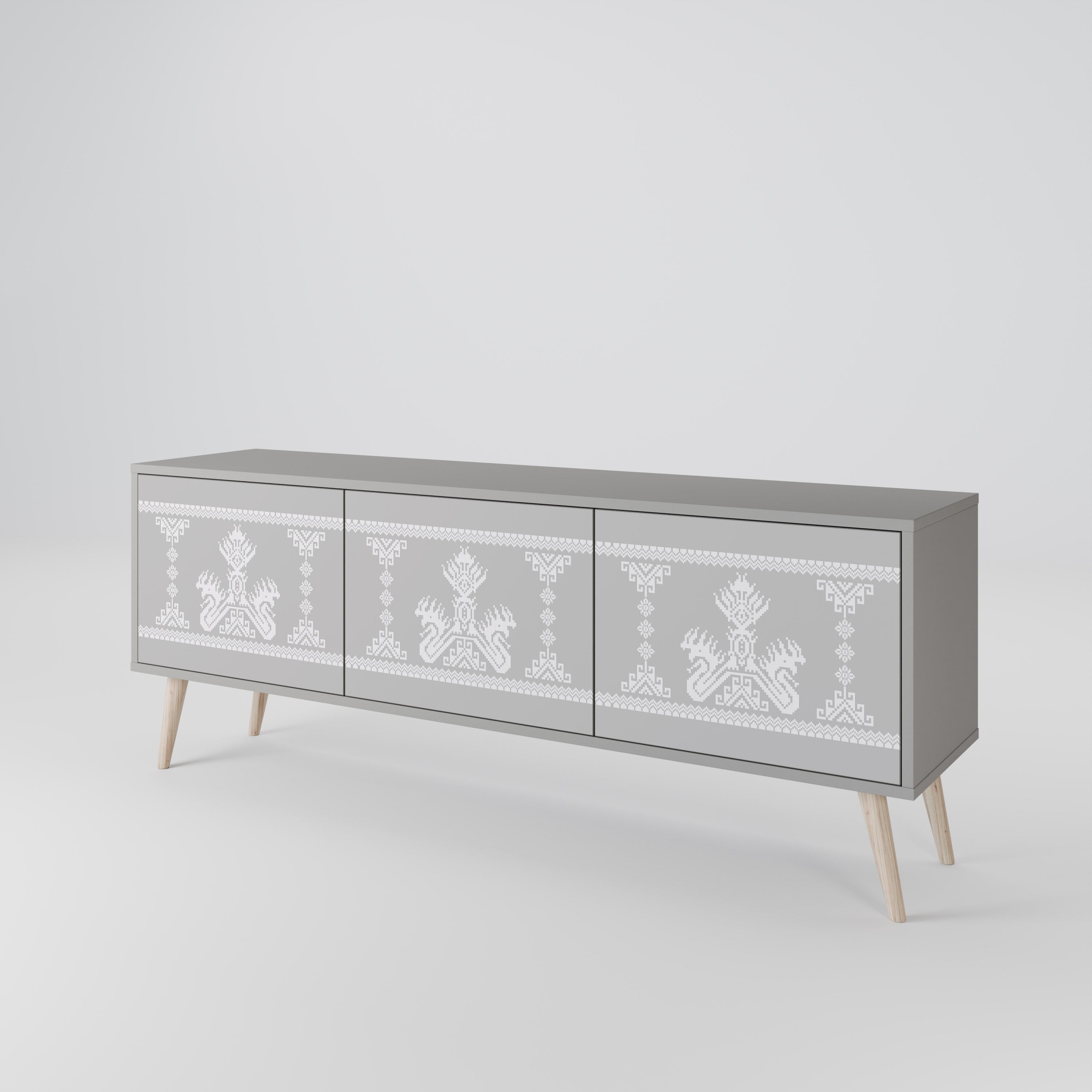 THAI GRAY 3-Door TV Cabinet
