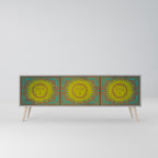 SUNSHINE EULOGY 3-Door TV Stand in Grey Finish