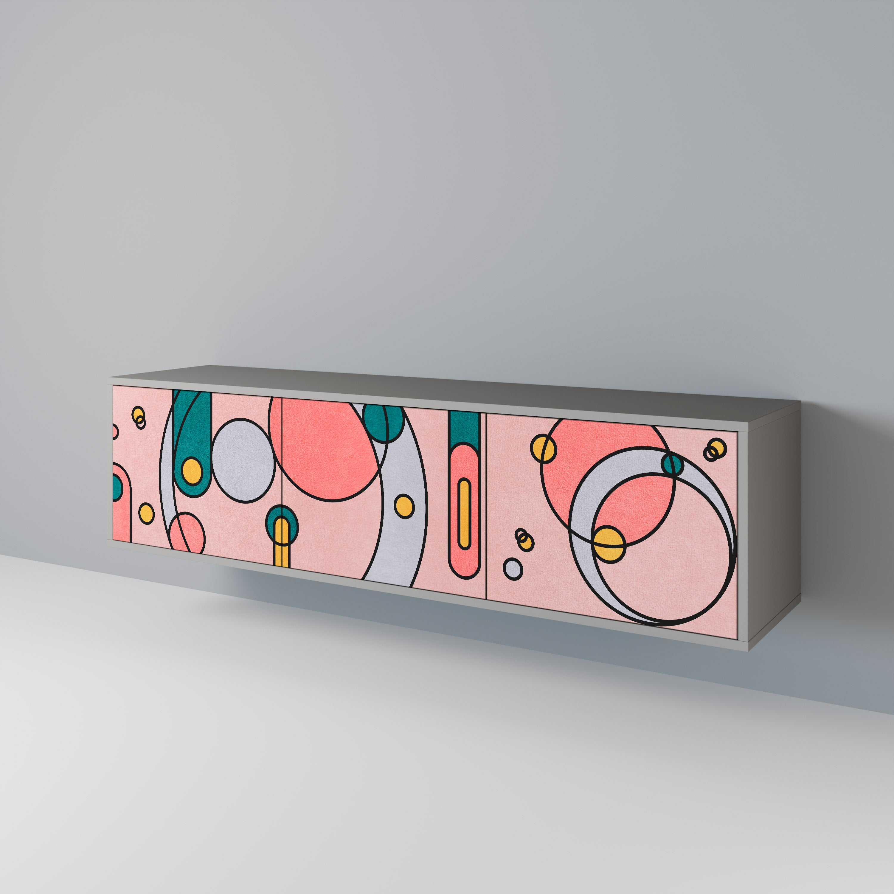 GOSSAMER ECHOES 3-Door TV Cabinet