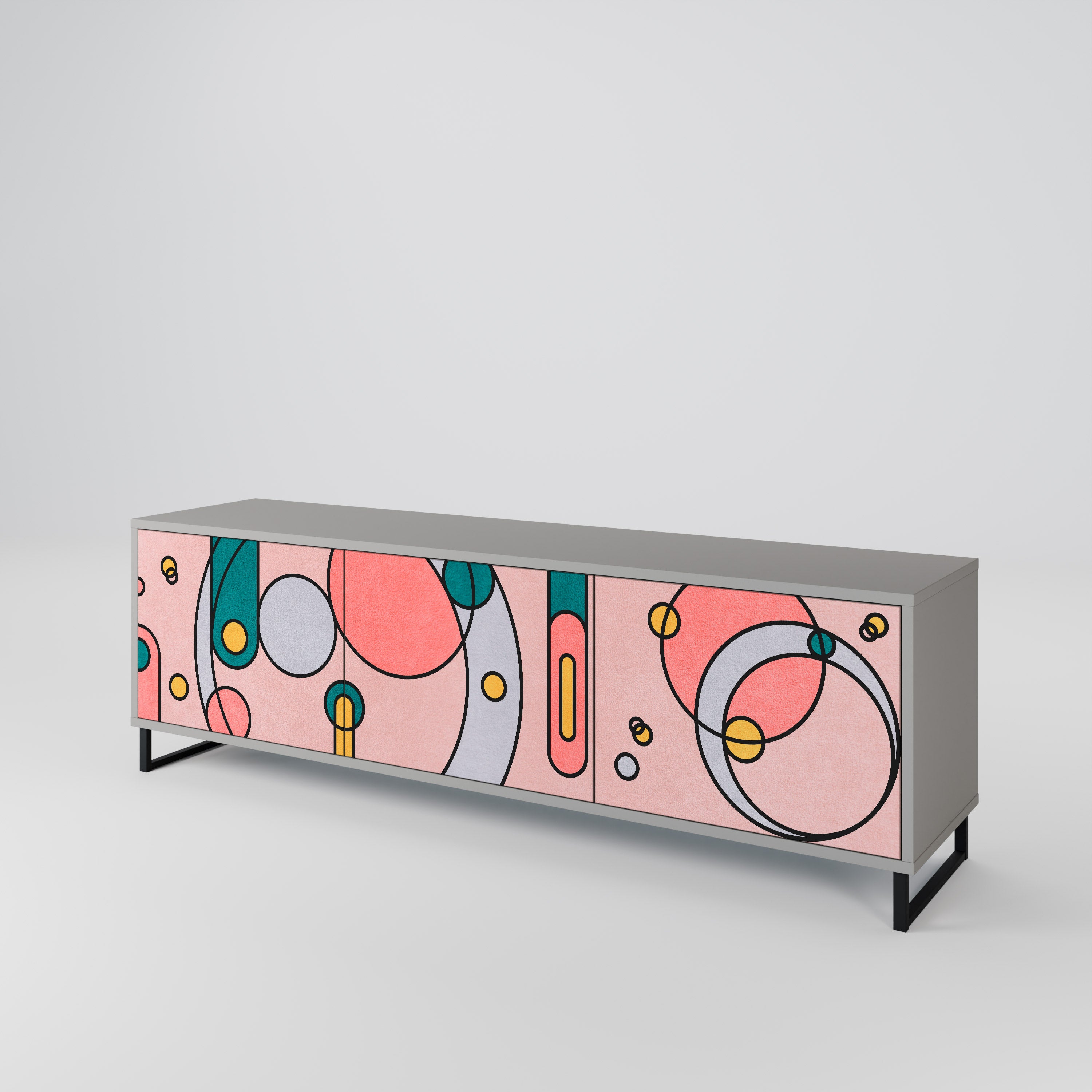 GOSSAMER ECHOES 3-Door TV Cabinet