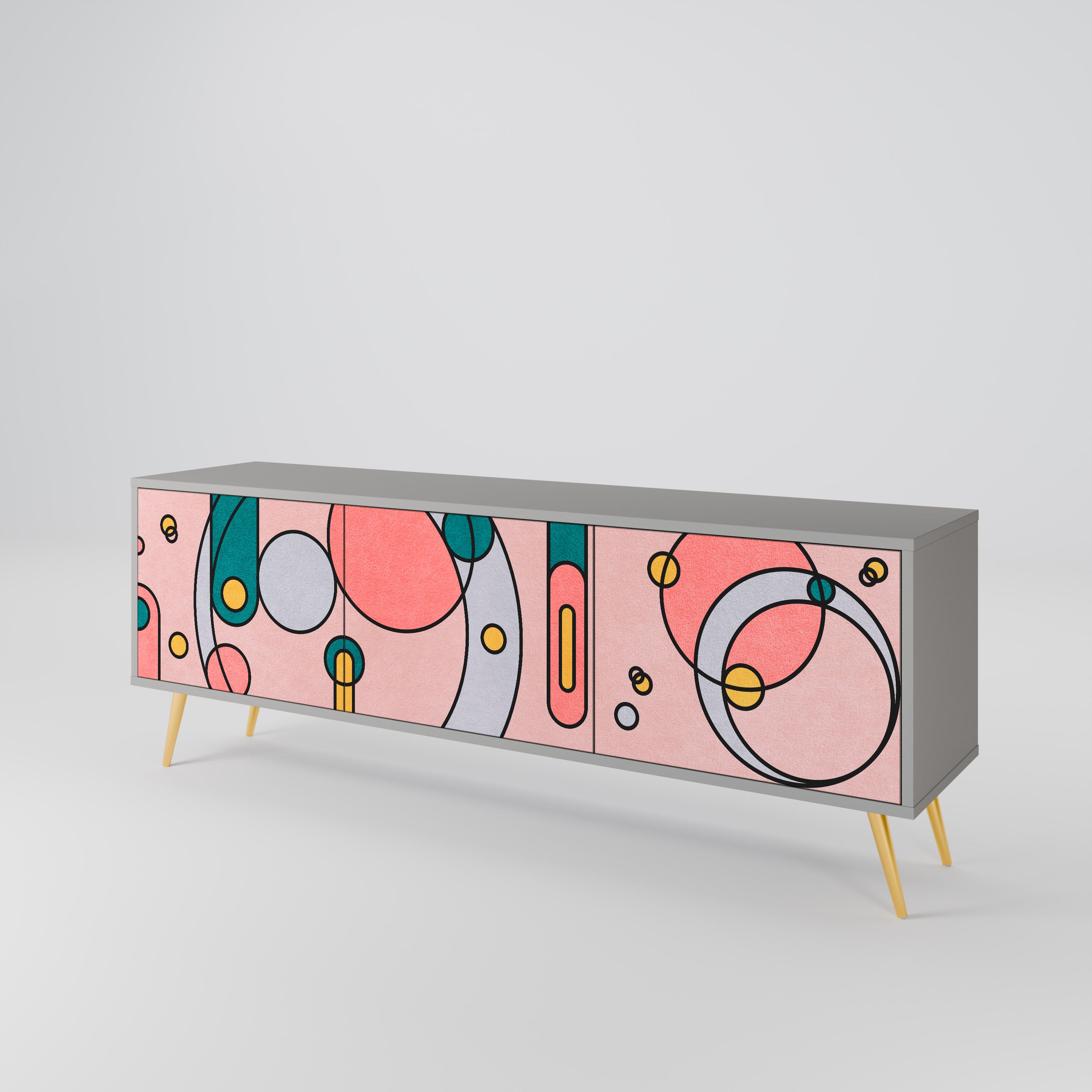GOSSAMER ECHOES 3-Door TV Cabinet
