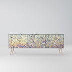 MOSAIC OF COLORS 3-Door TV Stand in Grey Finish