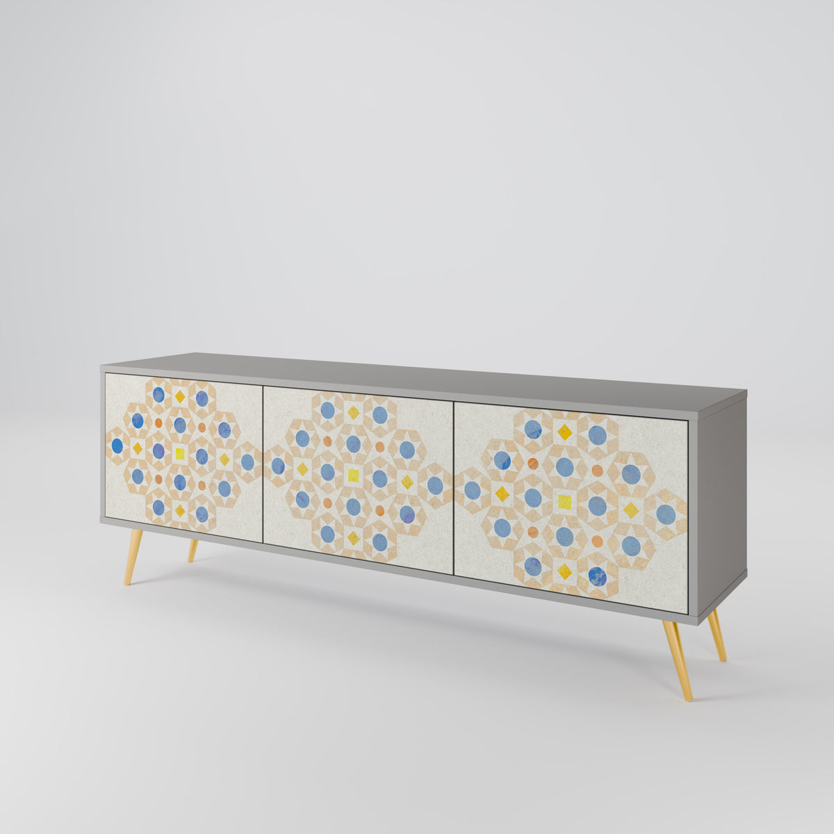 PATTERNED PRISM TV-bänk med 3 dörrar