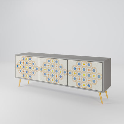 PATTERNED PRISM TV-bänk med 3 dörrar