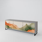 WATERCOLOUR PEAKS 3-Door TV Stand in Grey Finish