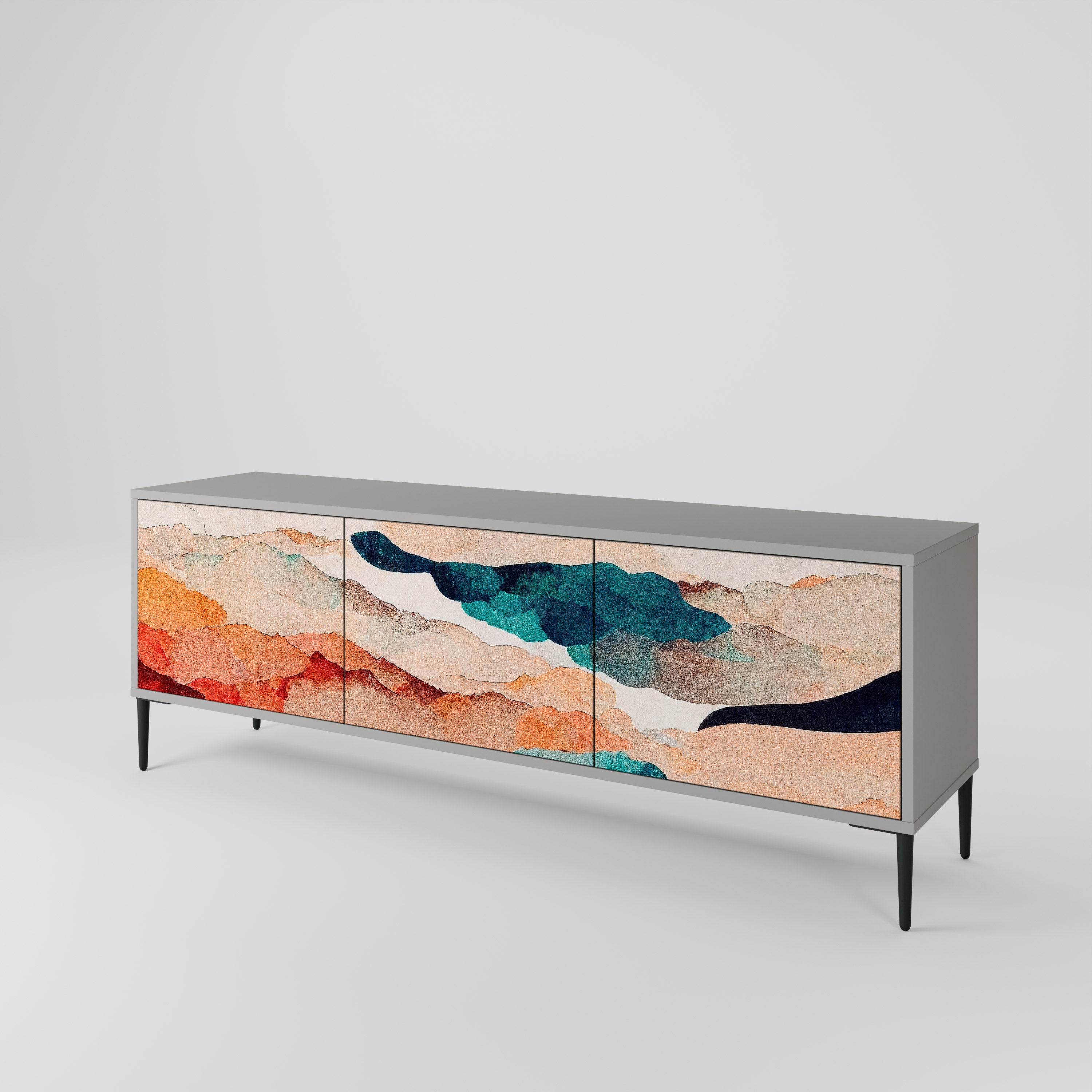 ABSTRACT LANDSCAPE TV-bänk med 3 dörrar
