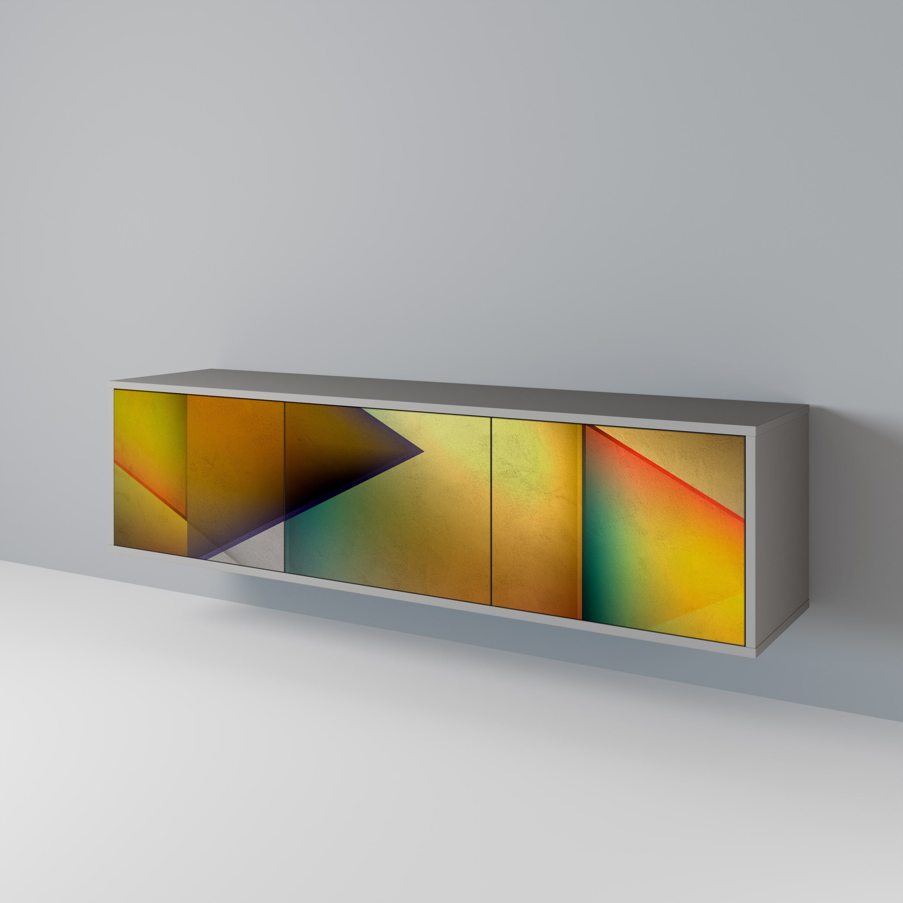 PIERCING SHARPNESS TV-bänk med 3 dörrar