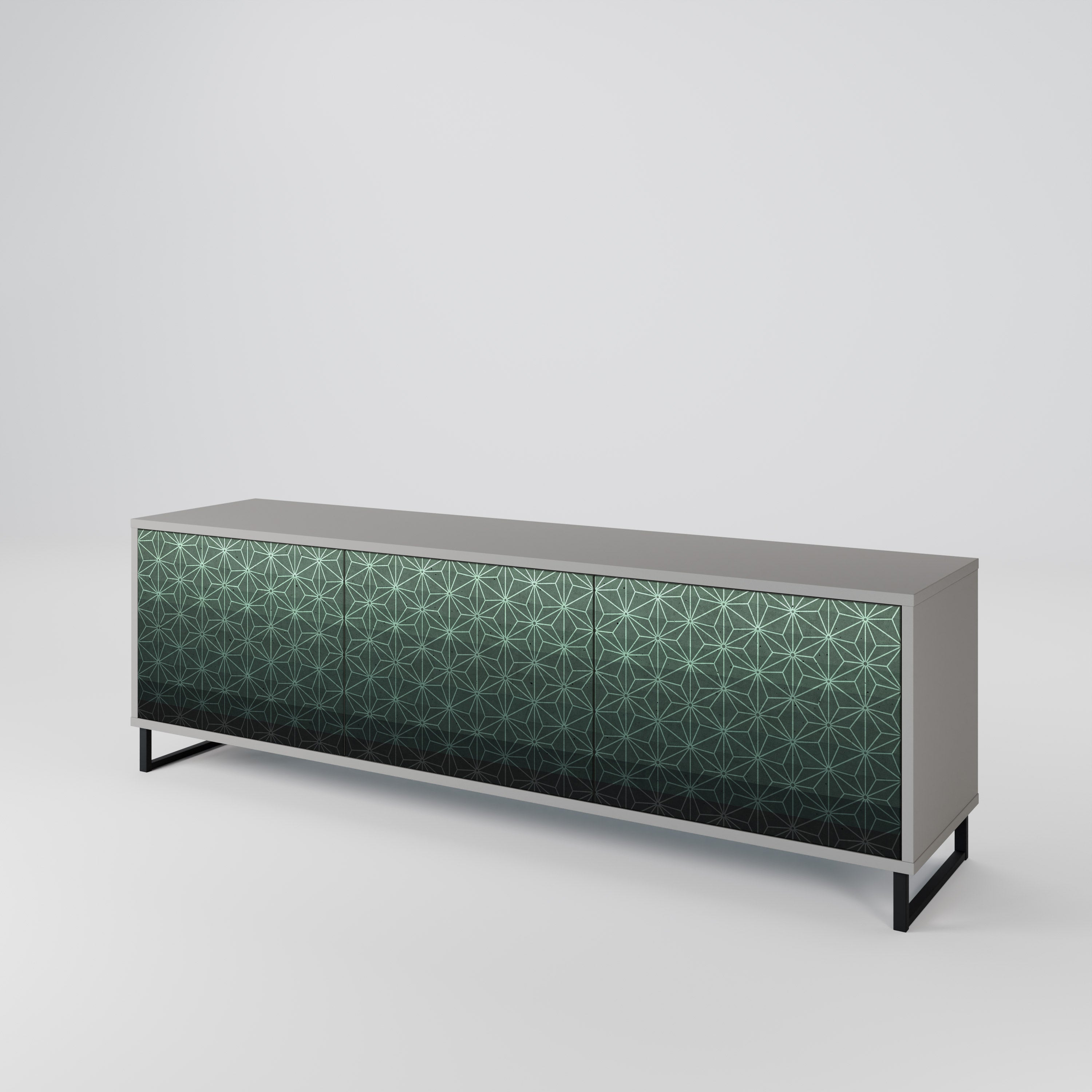 ORNAMENTAL GLIMMER TV-bänk med 3 dörrar