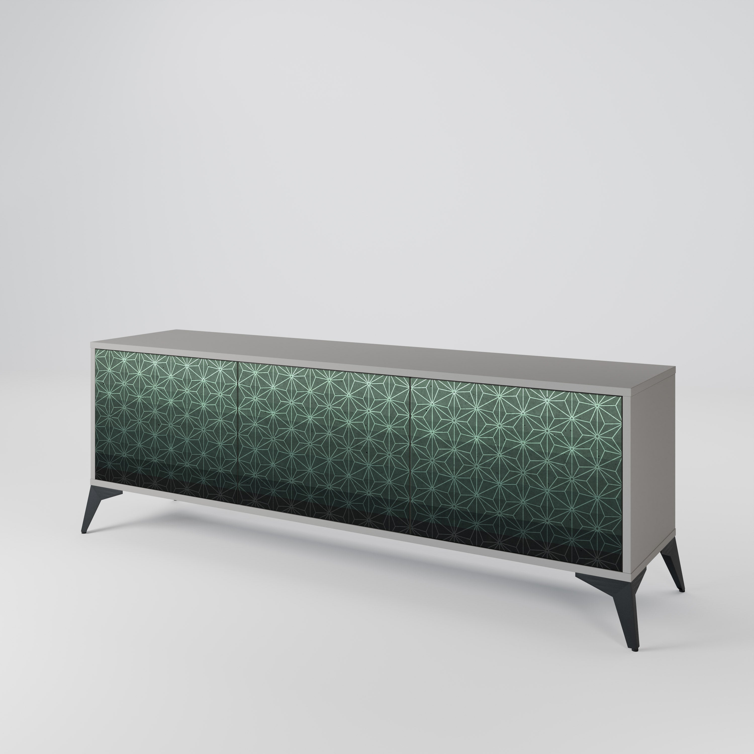 ORNAMENTAL GLIMMER TV-bänk med 3 dörrar