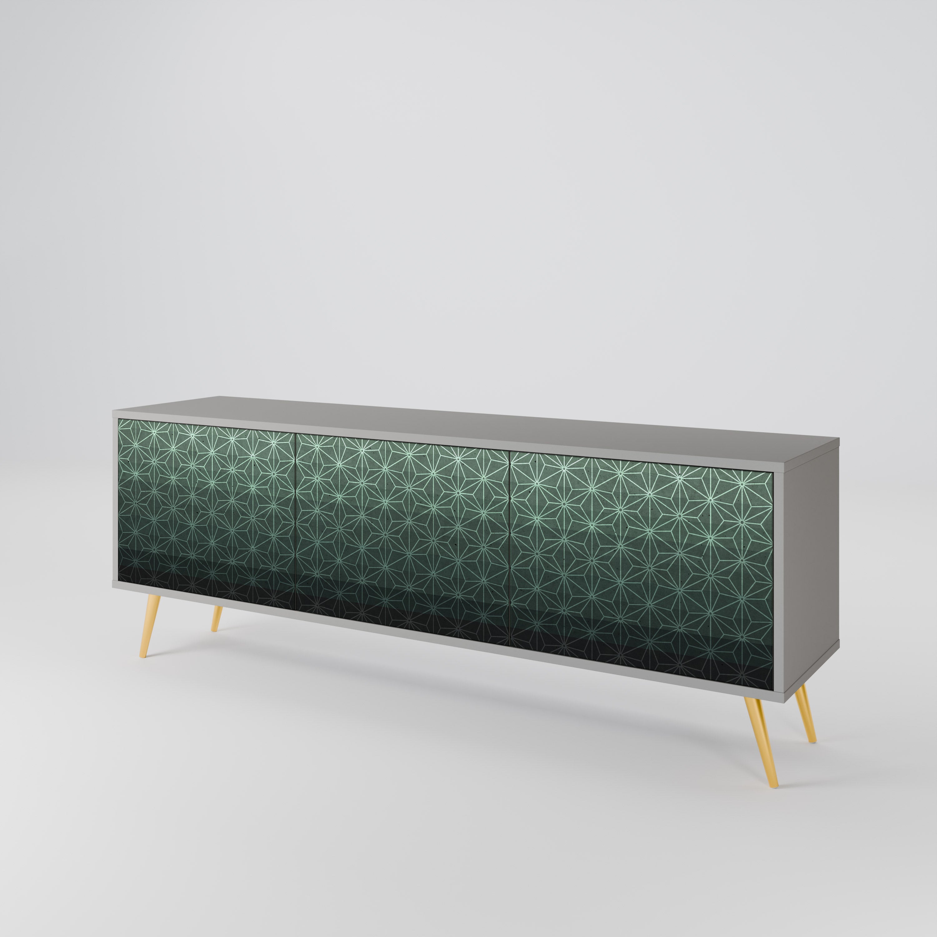 ORNAMENTAL GLIMMER TV-bänk med 3 dörrar
