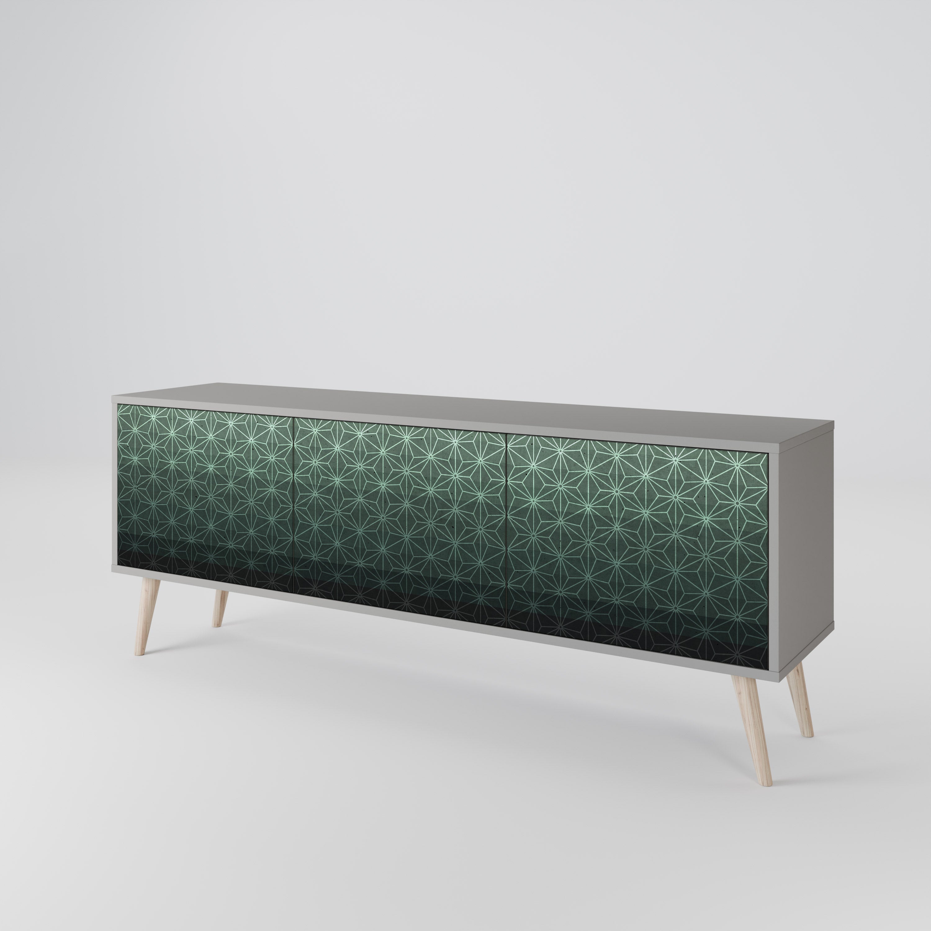 ORNAMENTAL GLIMMER TV-bänk med 3 dörrar