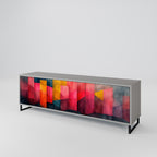 COLORFUL SOUNDS 3-Door TV Stand in Grey Finish