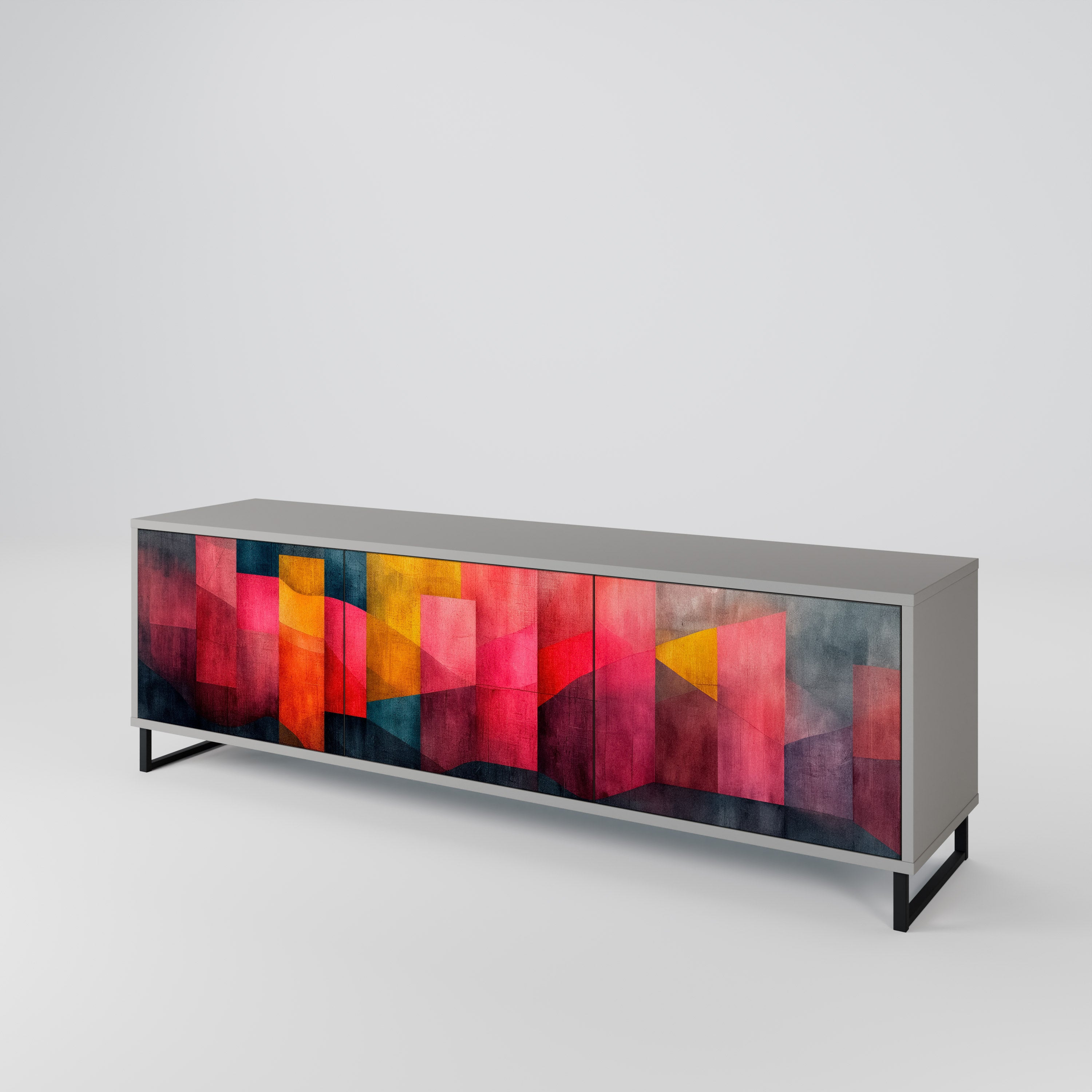COLORFUL SOUNDS TV-bänk med 3 dörrar