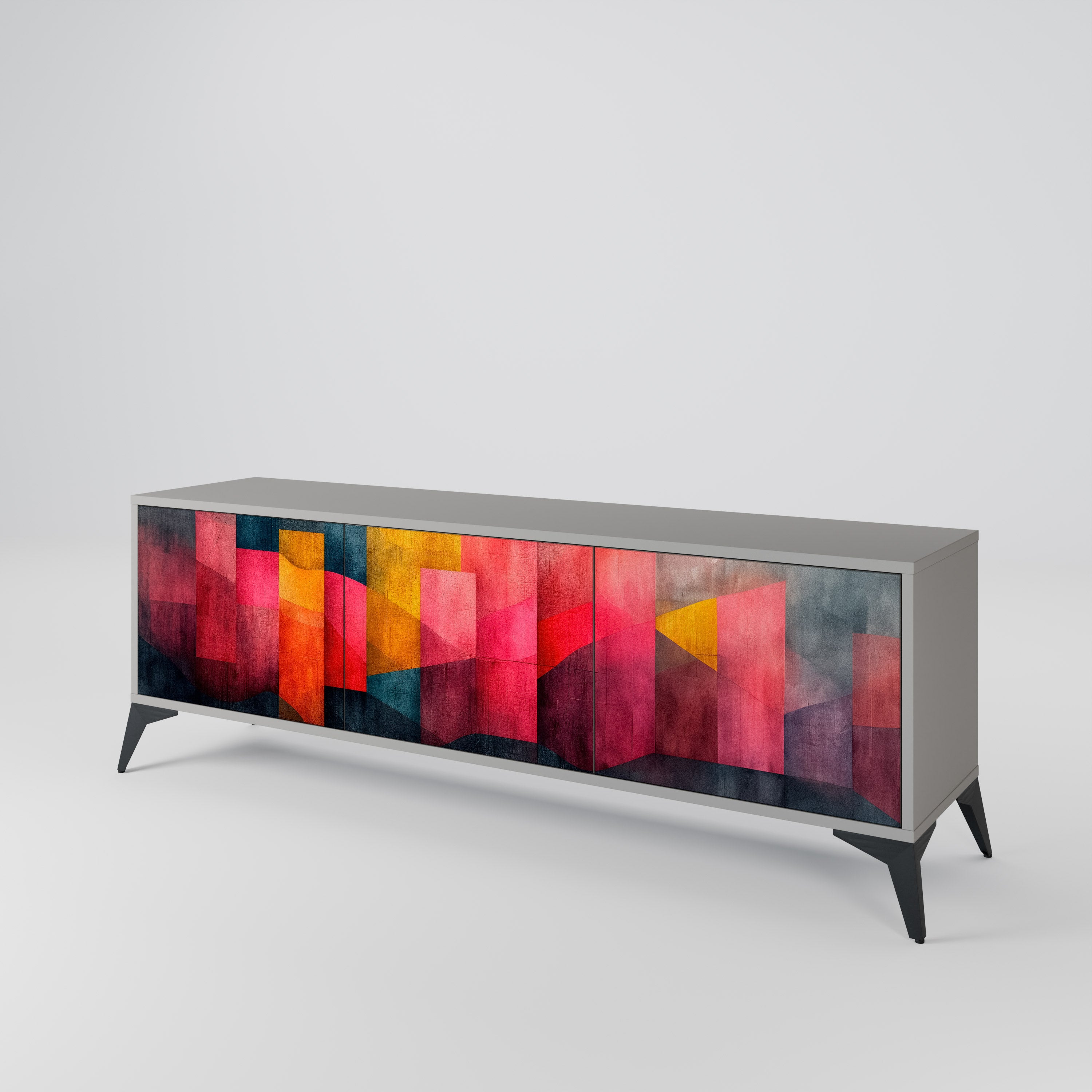 COLORFUL SOUNDS TV-bänk med 3 dörrar