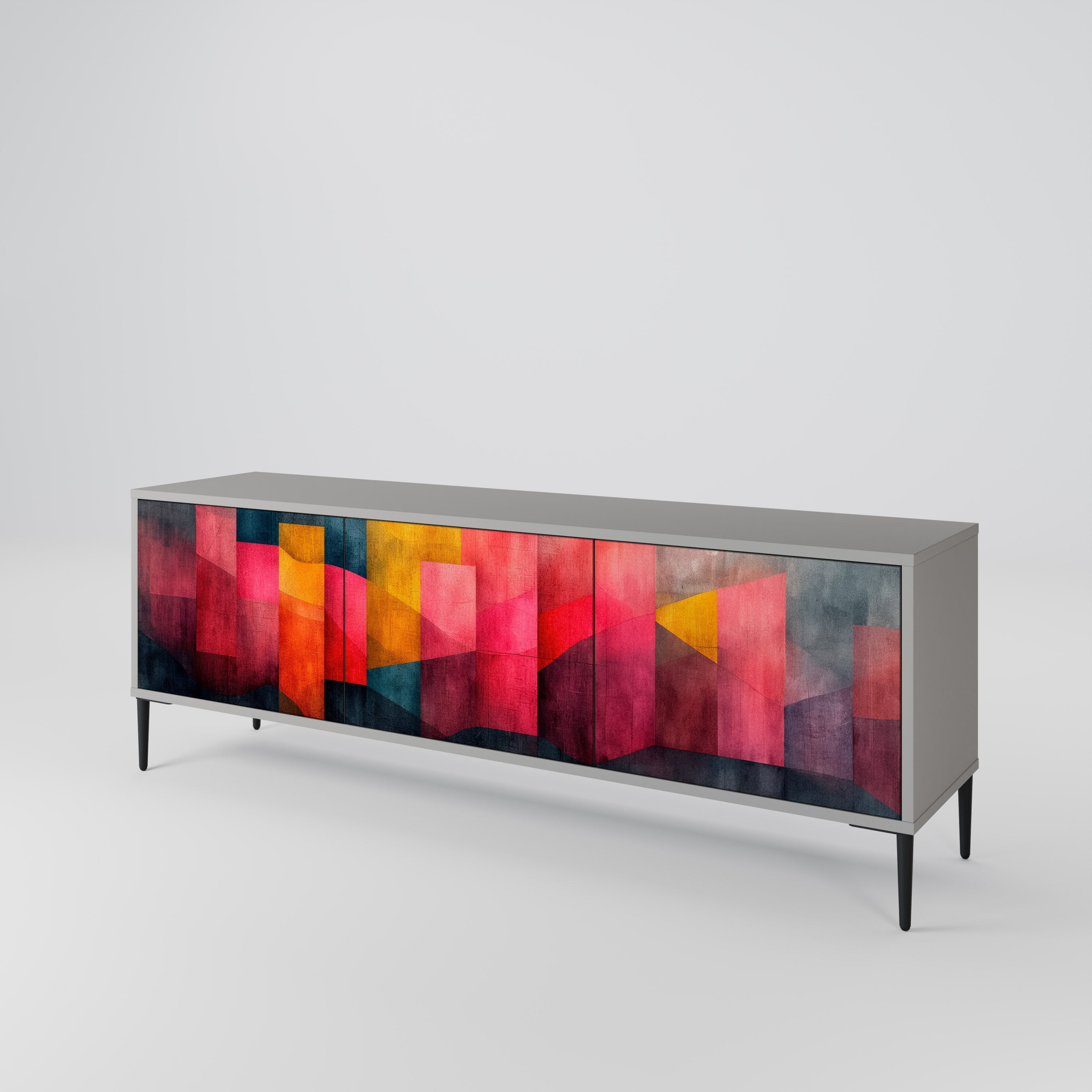 COLORFUL SOUNDS TV-bänk med 3 dörrar