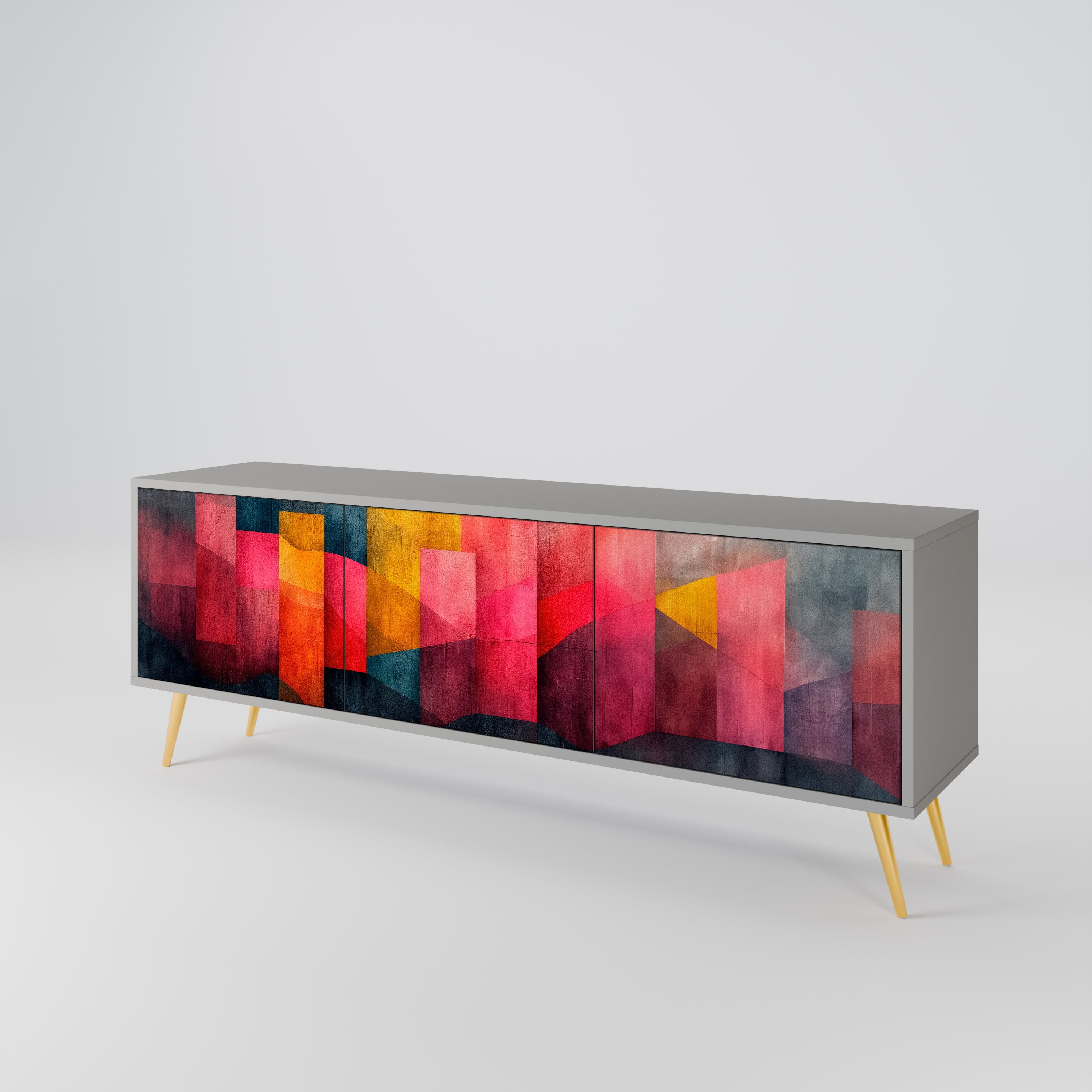 COLORFUL SOUNDS TV-bänk med 3 dörrar
