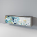 ABSTRACT TOUGHTS 3-dörrars TV-bänk i grå finish