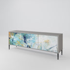 ABSTRACT TOUGHTS 3-dörrars TV-bänk i grå finish