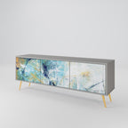 ABSTRACT TOUGHTS 3-dörrars TV-bänk i grå finish