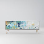 ABSTRACT TOUGHTS 3-dörrars TV-bänk i grå finish