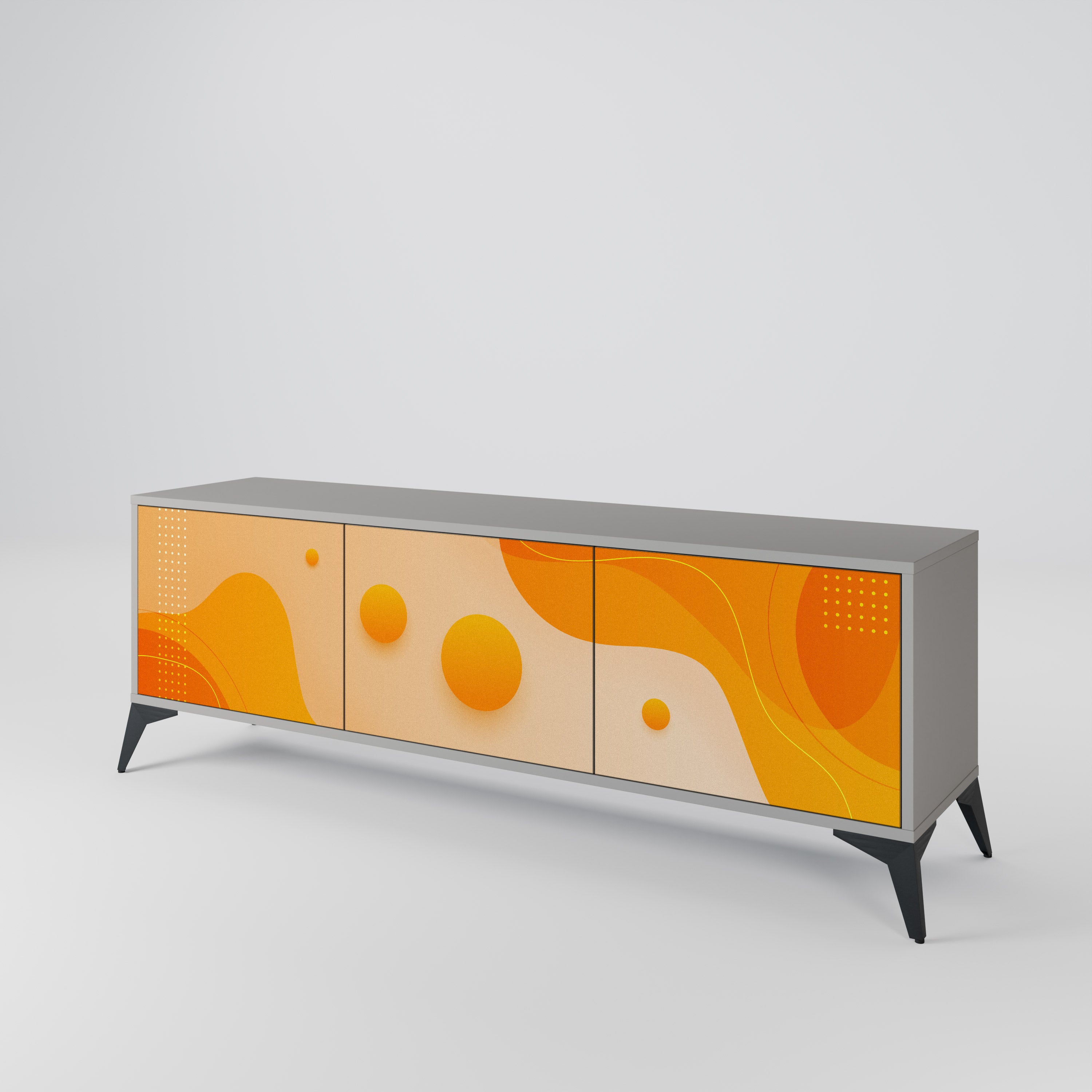ORANGE ARRANGEMENT TV-bänk med 3 dörrar