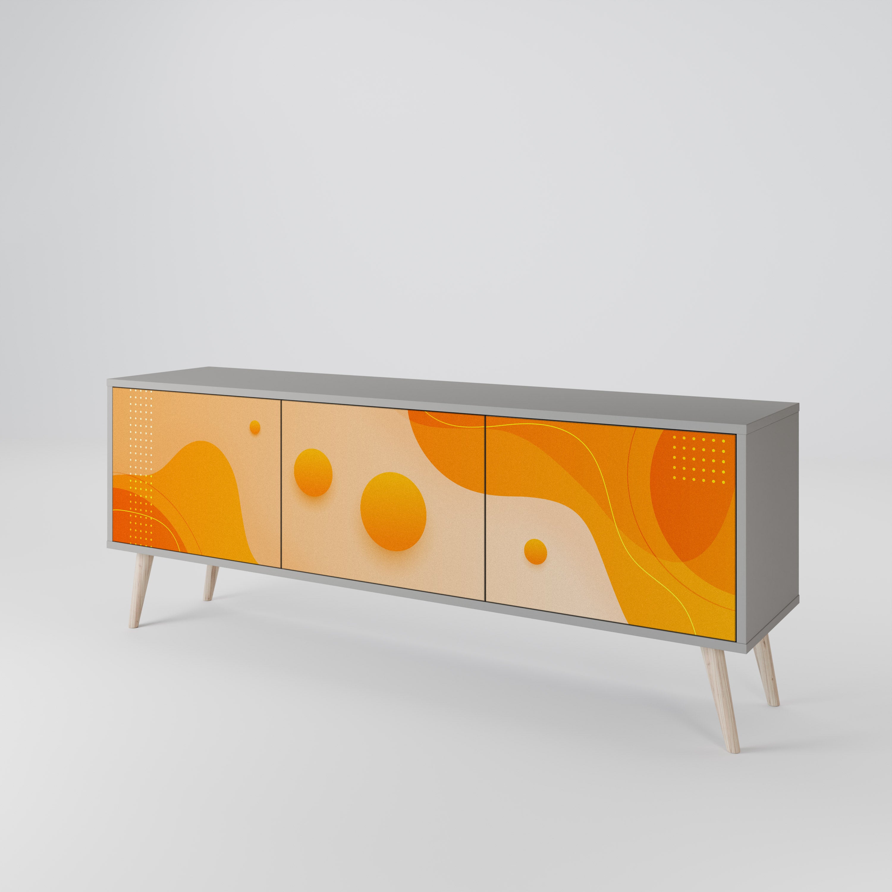 ORANGE ARRANGEMENT TV-bänk med 3 dörrar