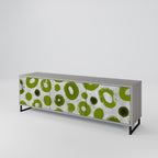 GREEN RHAPSODY 3-Door TV Stand in Grey Finish