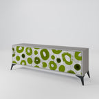 GREEN RHAPSODY 3-Door TV Stand in Grey Finish