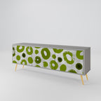 GREEN RHAPSODY 3-Door TV Stand in Grey Finish