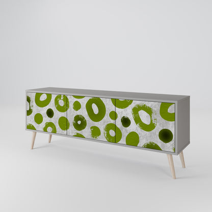 GREEN RHAPSODY 3-dörrars TV-bänk i grå finish