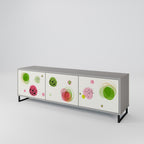 COLORFUL COSMOS 3-Door TV Stand in Grey Finish