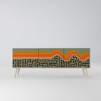 SIMPLE SOLUTIONS 3-Door TV Stand in Grey Finish