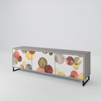 FLEETING HAPPINESS 3-Door TV Stand in Grey Finish