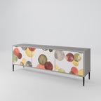 FLEETING HAPPINESS 3-Door TV Stand in Grey Finish