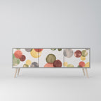 FLEETING HAPPINESS 3-Door TV Stand in Grey Finish