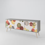 FLEETING HAPPINESS 3-Door TV Stand in Grey Finish