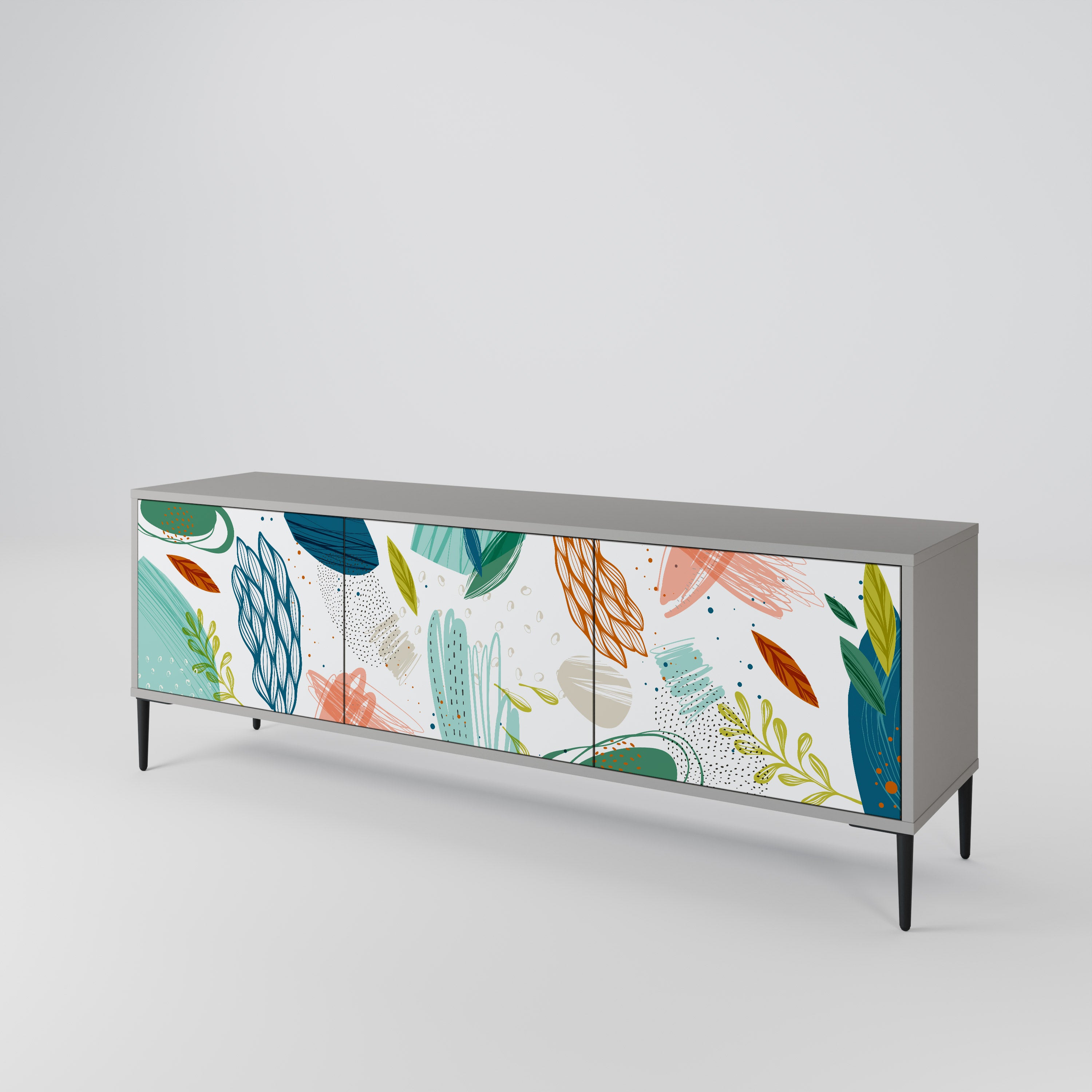 BOTANICAL HURRICANE TV-bänk med 3 dörrar