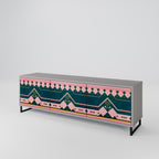 ROYAL COMPOSITION 3-Door TV Stand in Grey Finish