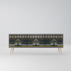 ROYAL ORDINARINESS 3-Door TV Stand in Grey Finish