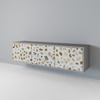 PIECES OF TOMORROW 3-Door TV Stand in Grey Finish