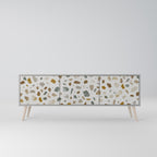 PIECES OF TOMORROW 3-Door TV Stand in Grey Finish