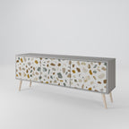 PIECES OF TOMORROW 3-Door TV Stand in Grey Finish