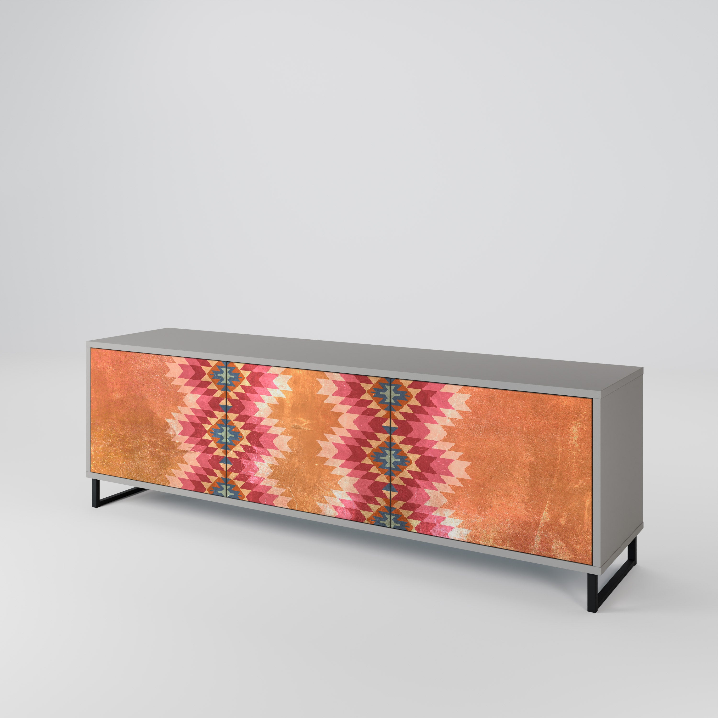 INDIAN FOLK 3-Door TV Cabinet