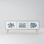 WONDERLAND VEGETATION 3-Door TV Stand in Grey Finish