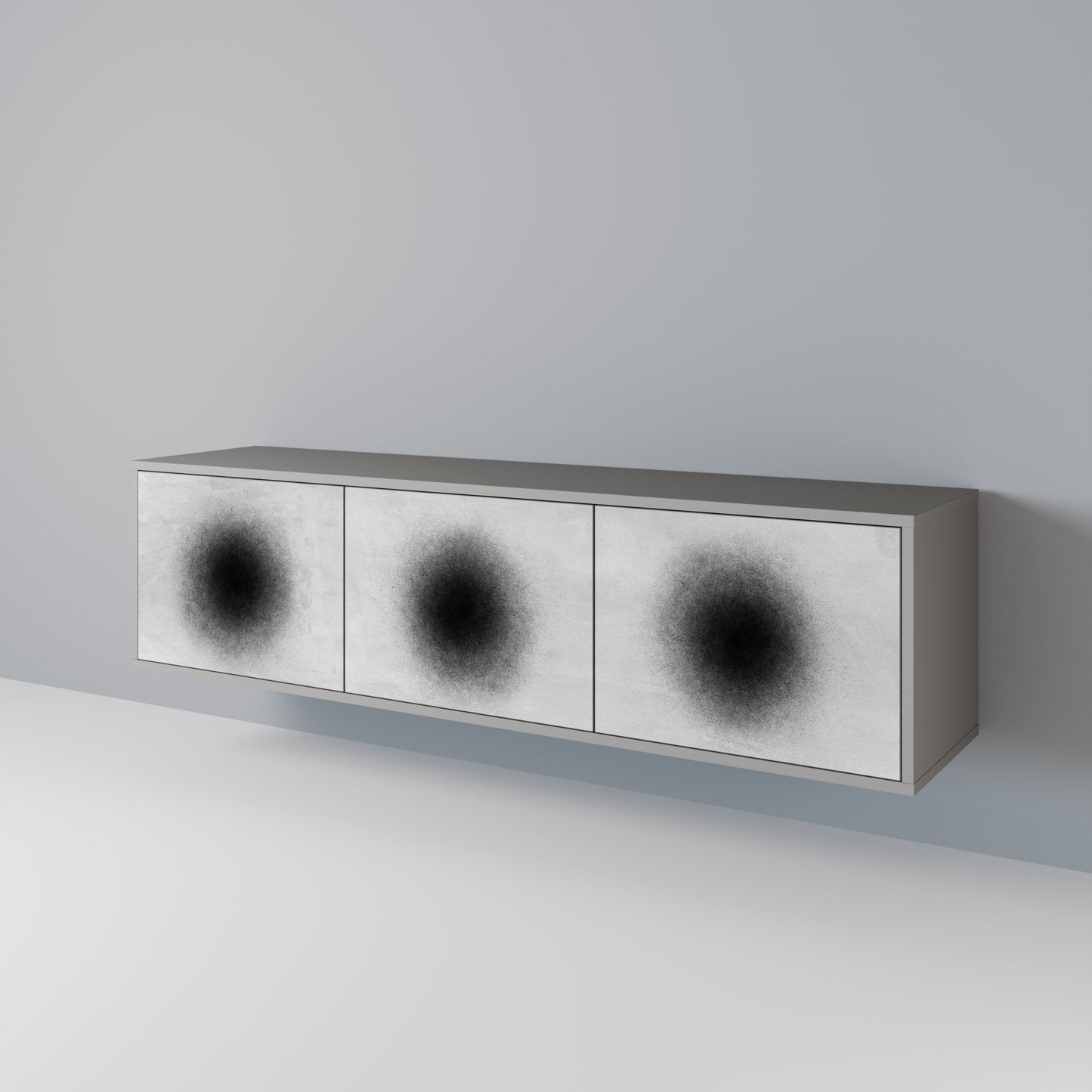 BLACK HOLE TV-bänk med 3 dörrar